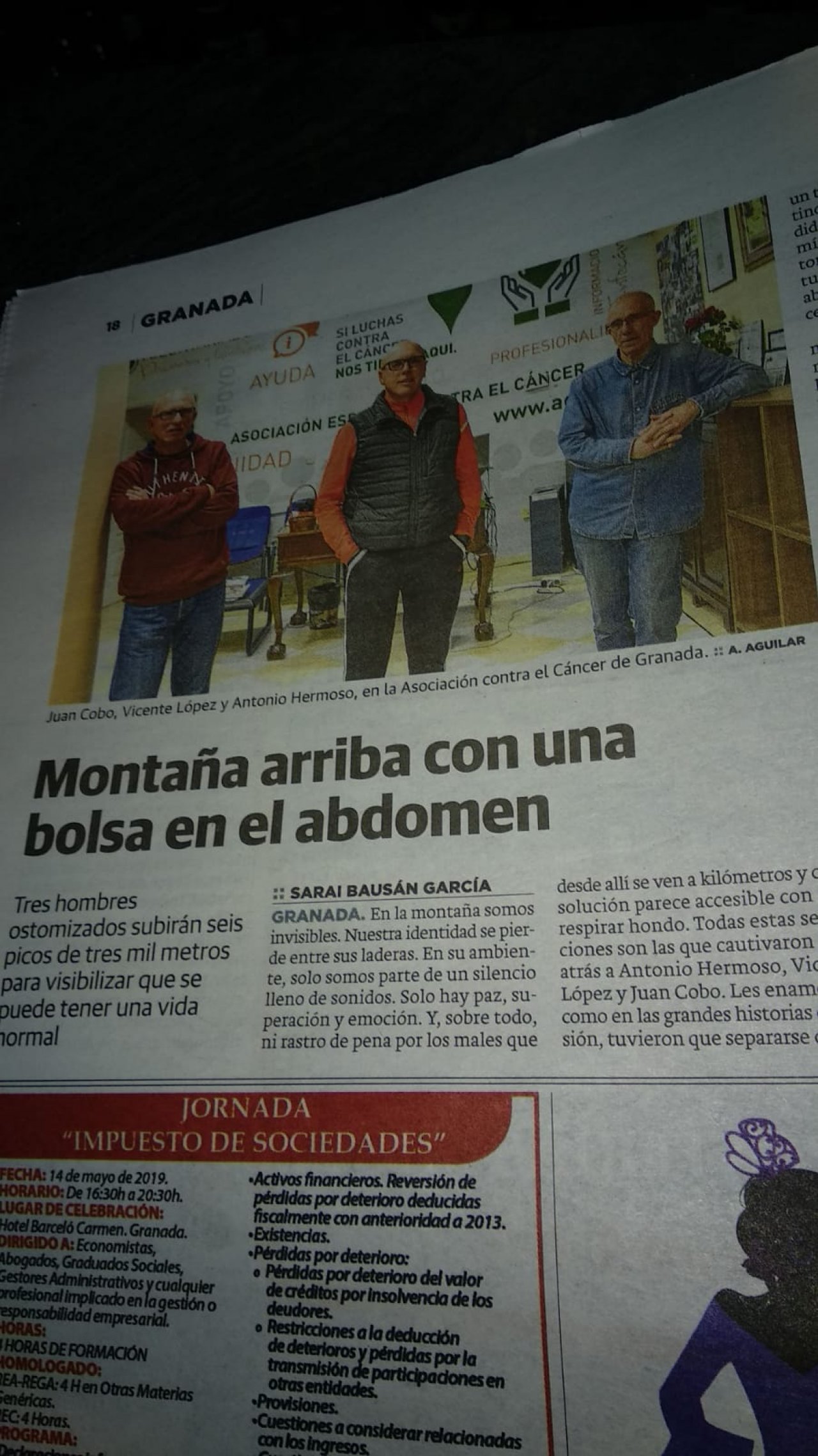 Noticia en el periodico Ideal